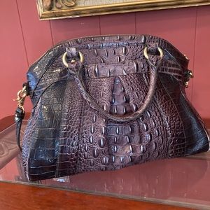 Brahmin Chocolate Crocodile Bag